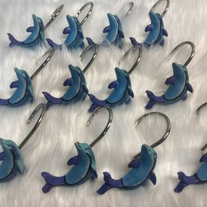 Vintage Zenith Dolphin Shower Curtain Rings